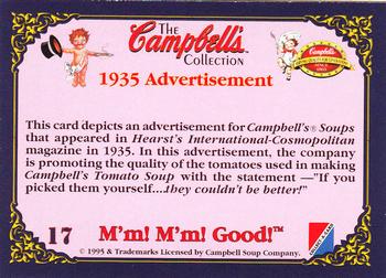 1995 Collect-A-Card Campbell’s Soup Collection #17 1935 Advertisement Back