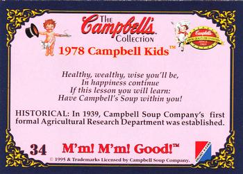 1995 Collect-A-Card Campbell’s Soup Collection #34 1978 Campbell Kids Back