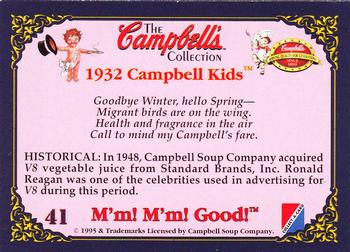 1995 Collect-A-Card Campbell’s Soup Collection #41 1932 Campbell Kids Back