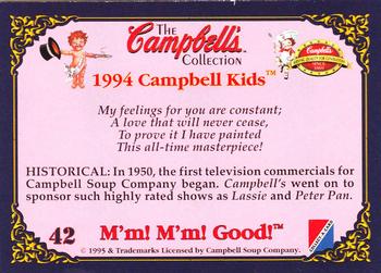 1995 Collect-A-Card Campbell’s Soup Collection #42 1994 Campbell Kids Back
