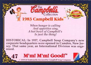 1995 Collect-A-Card Campbell’s Soup Collection #47 1983 Campbell Kids Back