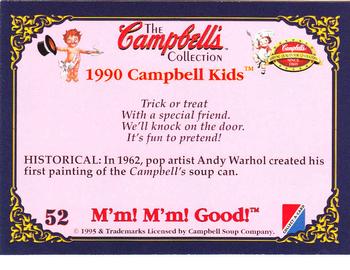 1995 Collect-A-Card Campbell’s Soup Collection #52 1990 Campbell Kids Back