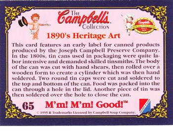 1995 Collect-A-Card Campbell’s Soup Collection #65 1890's Heritage Art Back