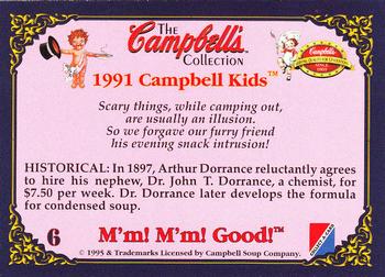 1995 Collect-A-Card Campbell’s Soup Collection #6 1991 Campbell Kids Back