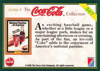 1995 Collect-A-Card Coca-Cola Collection Series 4 #307 National Pastime ... Or Anytime Back
