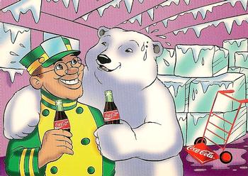 1996 Collect-A-Card Coca-Cola Polar Bears #6 Keeping Cool Front