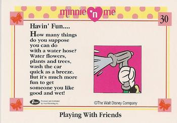 1991 Impel Minnie 'N Me #30 Playing With Friends Back