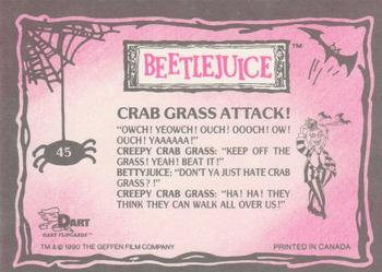 1990 Dart Beetlejuice #45 Crab Grass Attack! Back