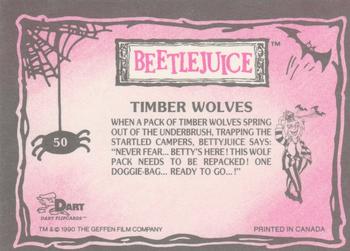 1990 Dart Beetlejuice #50 Timber Wolves Back