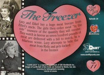 2001 Dart I Love Lucy 50th Anniversary #11 The Freezer Back