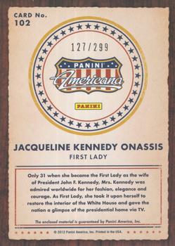 2012 Panini Americana Heroes & Legends - Elite Color Photo Materials #102 Jacqueline Kennedy Onassis Back