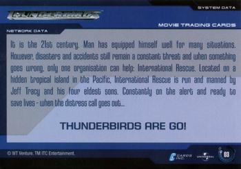 2001 Cards Inc. Thunderbirds Are Go #1 Thunderbirds Are Go! Back