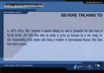 2001 Cards Inc. Thunderbirds Are Go #36 Severe Talking To Back