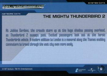 2001 Cards Inc. Thunderbirds Are Go #51 The Mighty Thunderbird 2 Back