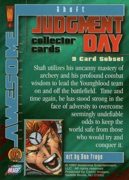 1997 Comic Images Judgment Day #60 Shaft Back
