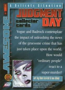 1997 Comic Images Judgment Day #7 A Delicate Situation Back