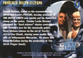 1997 DuoCards The Outer Limits #6 producer Joseph Stefano Back