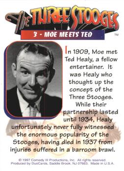 1997 DuoCards The Three Stooges #3 Moe Meets Ted Back