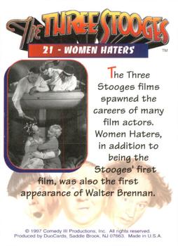 1997 DuoCards The Three Stooges #21 Women Haters Back