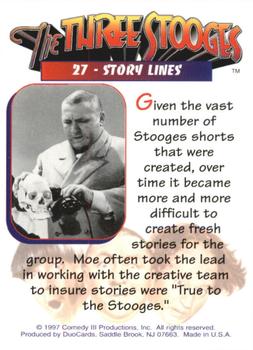 1997 DuoCards The Three Stooges #27 Story Lines Back