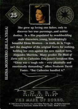 1998 DuoCards The Mask of Zorro #25 Elena Montero (de la Vega) Back