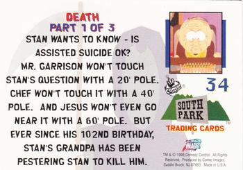 1998 Comic Images South Park #34 Death: Part 1 of 3 Back