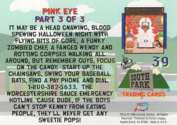 1998 Comic Images South Park #39 Pink Eye: Part 3 of 3 Back