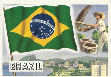 1956 Topps Flags of the World (R714-5) #42 Brazil Front
