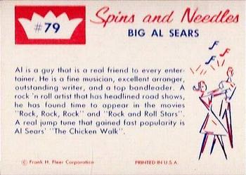 1960 Fleer Spins and Needles #79 Big Al Sears Back
