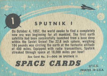 1958 Topps Target Moon #1 Sputnik I Back