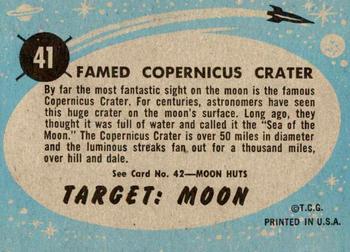 1958 Topps Target Moon #41 Famed Copernicus Crater Back