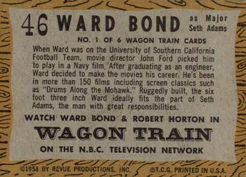 1958 Topps T.V. Westerns #46 Ward Bond as Major Seth Adams Back