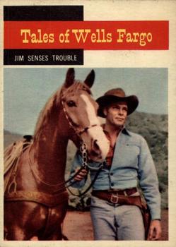 1958 Topps T.V. Westerns #59 Jim Senses Trouble Front
