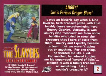 2001 Comic Images The Slayers #2 It was an historic day when I, Lina Inverse, firs Back