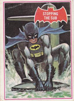 1966 Topps Batman Series A (Red Bat Logo) #39A Stopping the Sub Front