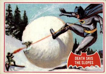 1966 Topps Batman Series A (Red Bat Logo) #22A Death Skis the Slopes Front