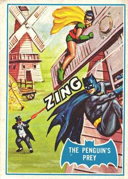 1966 Topps Batman Series B (Blue Bat Logo, Puzzle Back) #18B The Penguin's Prey Front