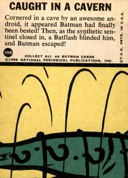 1966 Topps Batman Series B (Blue Bat Logo, Puzzle Back) #39B Caught in a Cavern Back