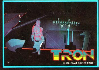 1982 Donruss Tron Movie #1 Sark talking to the conscripts about training Front