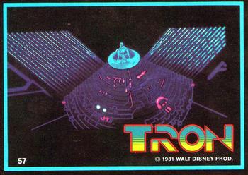 1982 Donruss Tron Movie #57 I/O tower, top view Front
