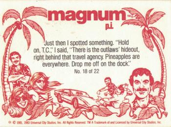 1983 Donruss Magnum P.I. #18 Just then I spotted something. 
