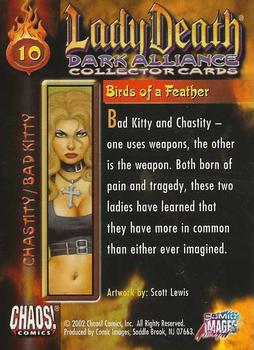 2002 Comic Images Lady Death Dark Alliance #10 Birds of a Feather Back