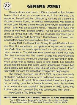1992 Eclipse True Crime #82 Genene Jones Back