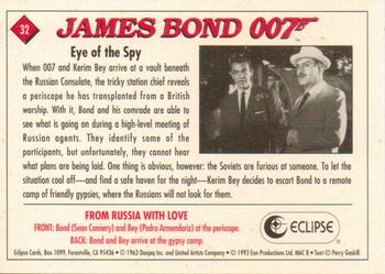 1993 Eclipse James Bond Series 1 #32 Eye of the Spy Back