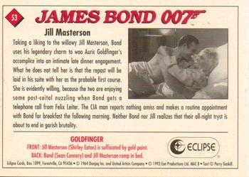 1993 Eclipse James Bond Series 1 #53 Jill Masterson Back