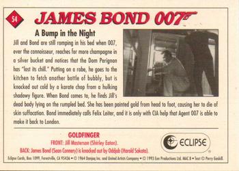 1993 Eclipse James Bond Series 1 #54 A Bump in the Night Back