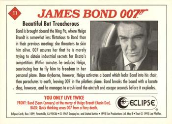1993 Eclipse James Bond Series 2 #11 Beautiful But Treacherous Back