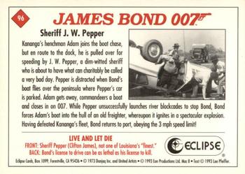 1993 Eclipse James Bond Series 2 #96 Sheriff J.W. Pepper Back