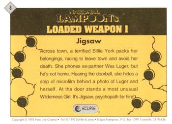 1993 Eclipse Loaded Weapon 1 #8 Jigsaw Back