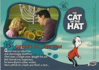 2003 Comic Images The Cat in the Hat #15 Quinn's in...for Now Back
